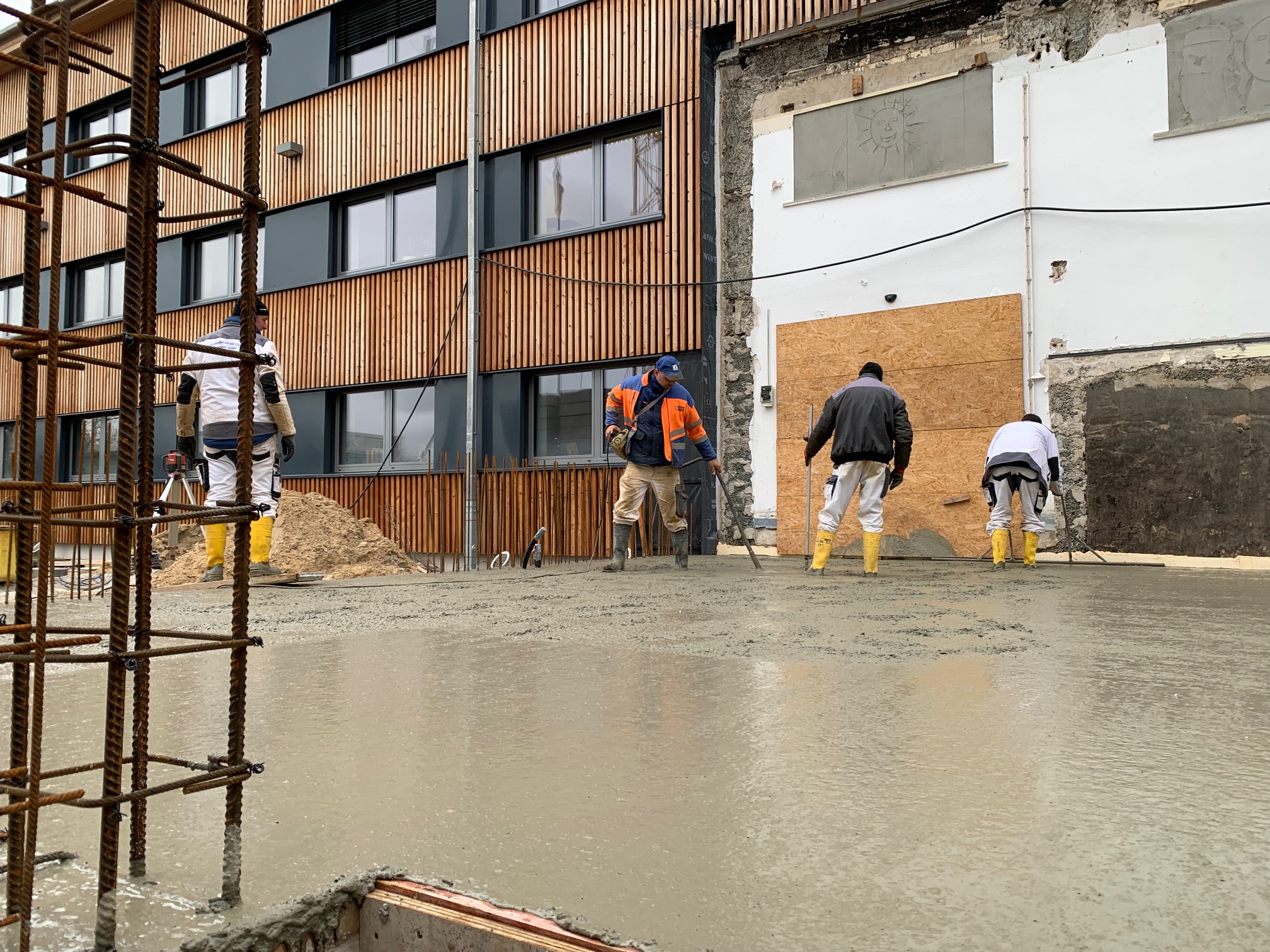 Betonarbeiten im Team
