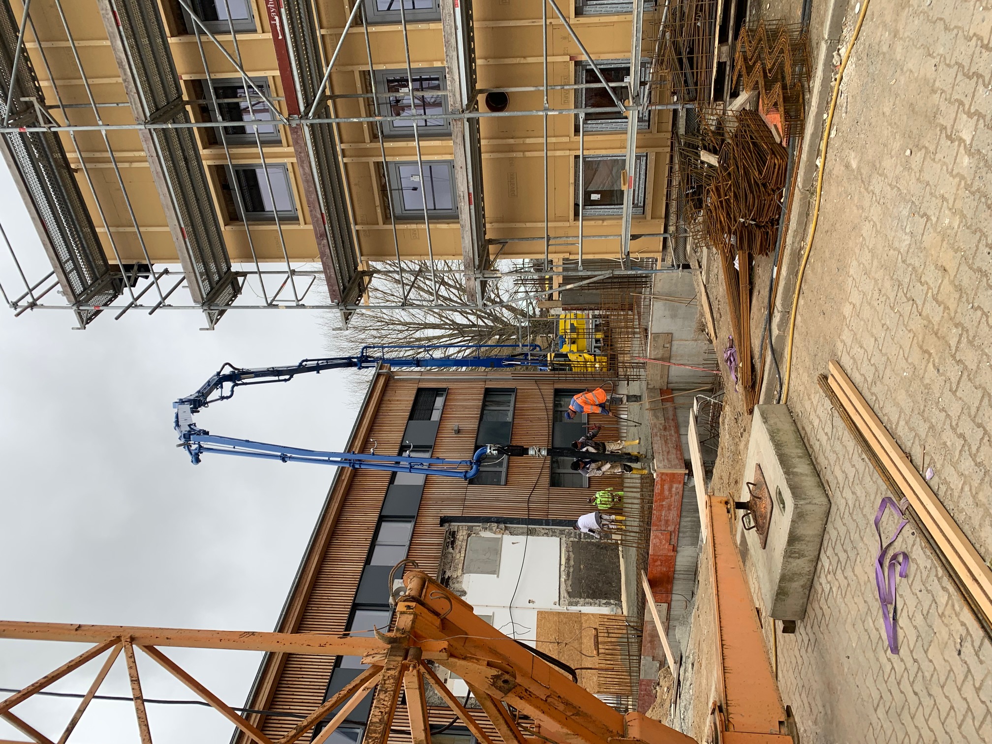 Betonpumpe im Einsatz